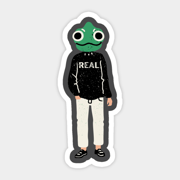 Lizard Man - Real Sticker by Little Designer